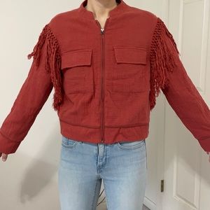 Linen Fringe Jacket